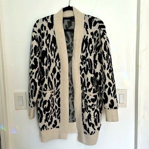 Who What Wear Leopard Print Cardigan (L)